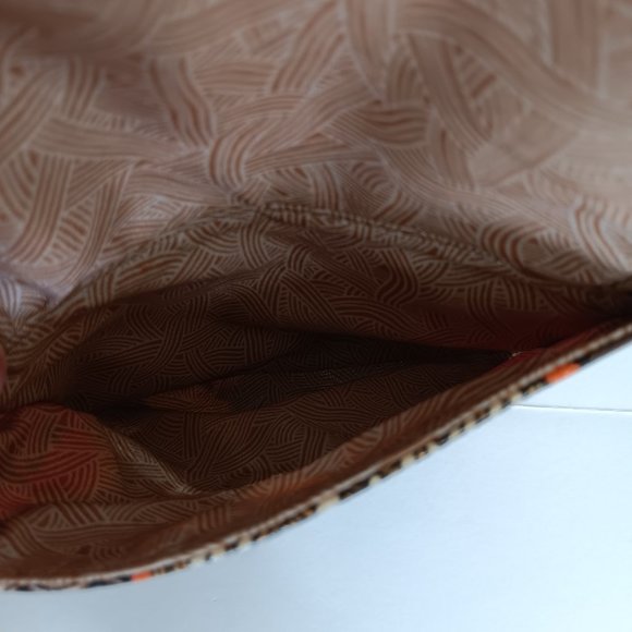 Sakroots Brown Peace Print Coated Canvas Small Flap Messenger Bag 8"x7"x1" - Picture 8 of 16